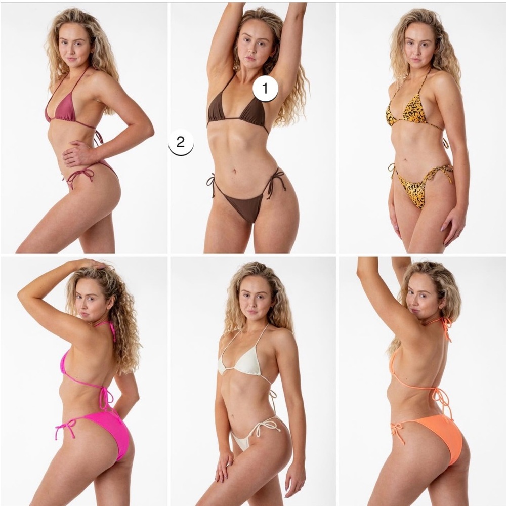 Los Angeles Apparel Chocolate Bikini Set - Picture 4 of 4